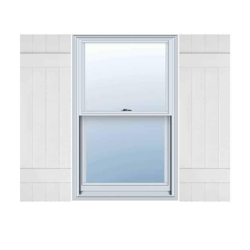 MidAmerica Vinyl, Standard Size Four Board Joined Shutters Bed Bath