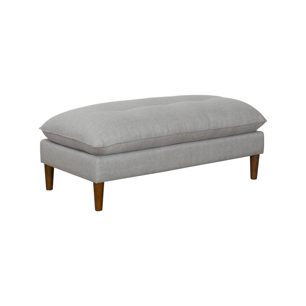 Crosstown Pillow Top Bench Light Grey