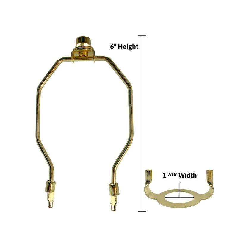 Slip Uno Adapter Converts your 9" high Lampshade to fit on Slip Uno Lamp Base (1 7/16" opening) - 6"h