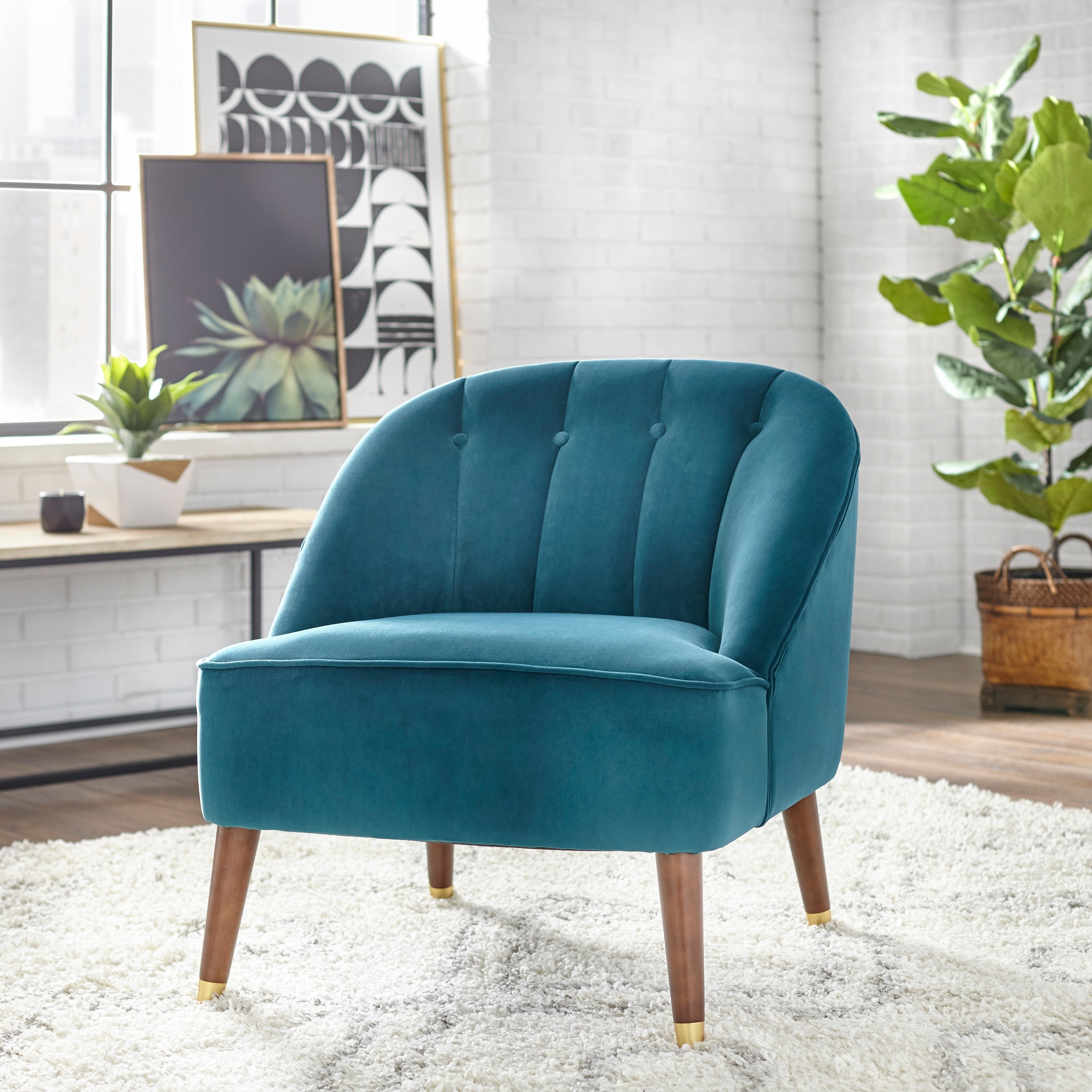 edith velvet arm chair