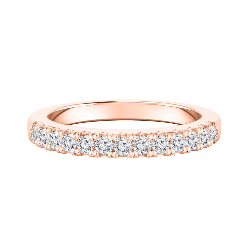 Auriya 1/4ctw Stackable Diamond Ring 14K Gold - Rose - 5.5