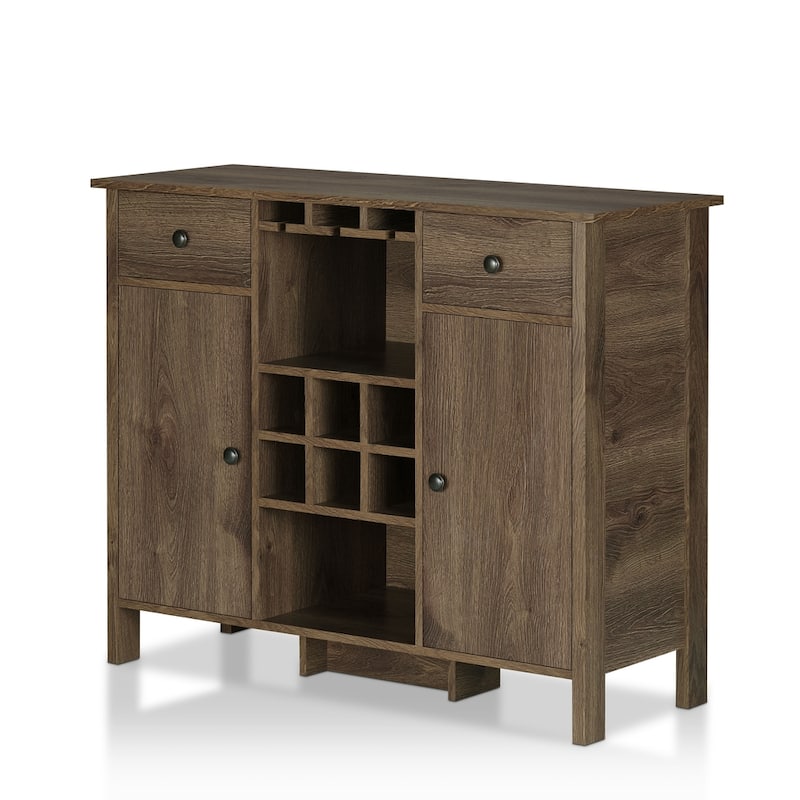 Carbon Loft Mulgrew Distressed Walnut 5-shelf Small Space Living Dining Buffet, Walnut Sideboard