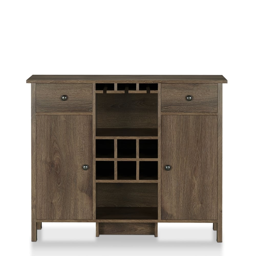 Carbon Loft Mulgrew Distressed Walnut 5-shelf Small Space Living Dining Buffet, Walnut Sideboard