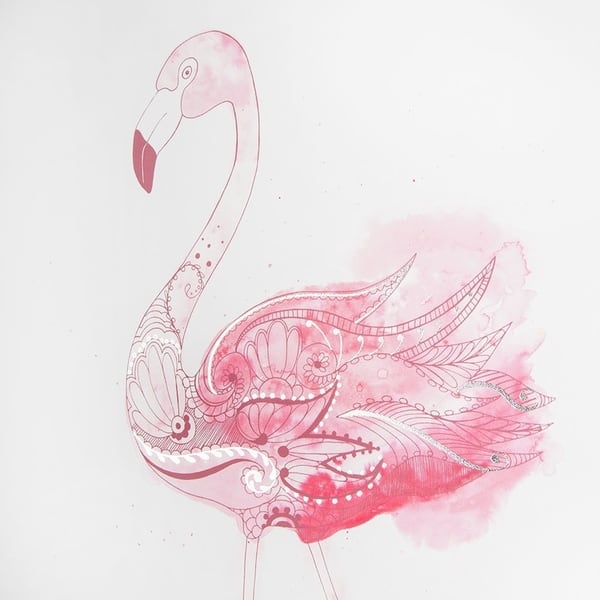 Shop Fabulous Flamingo Canvas Wall Art Pink Overstock 27703829