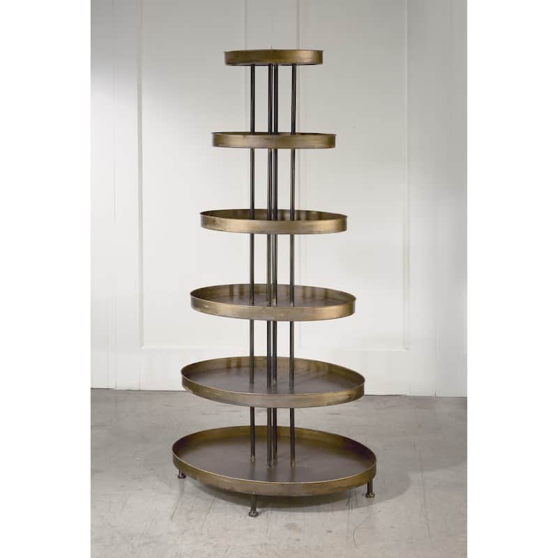 6 Tier Oval Display Tower Shelf