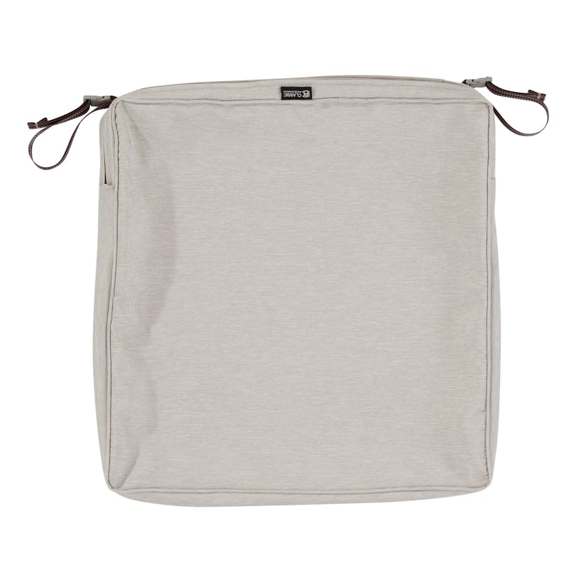 Montlake FadeSafe Square Patio Dining Seat Cushion Slip Cover - 2" Thick - Heavy Duty Outdoor Patio Cushion