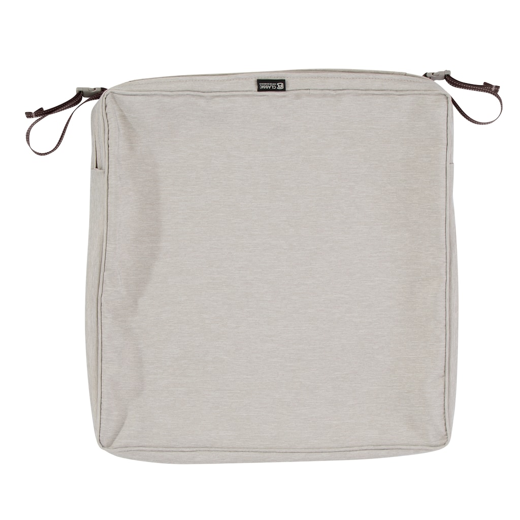 Montlake FadeSafe Square Patio Dining Seat Cushion Slip Cover - 2" Thick - Heavy Duty Outdoor Patio Cushion