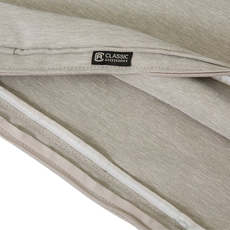 Montlake FadeSafe Square Patio Dining Seat Cushion Slip Cover - 2" Thick - Heavy Duty Outdoor Patio Cushion