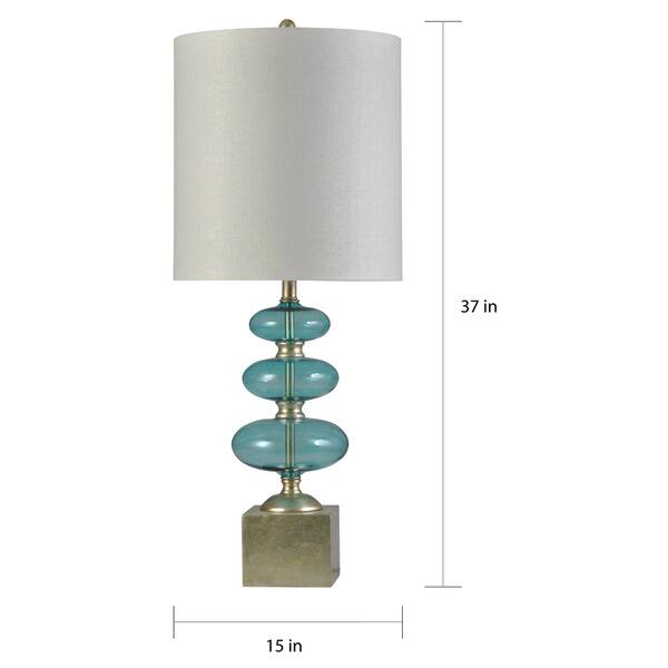 Porch Den Leeds Blue Stacked Gl Bubble Table Lamp Blue Stacked Gl Bubble Table Lamp