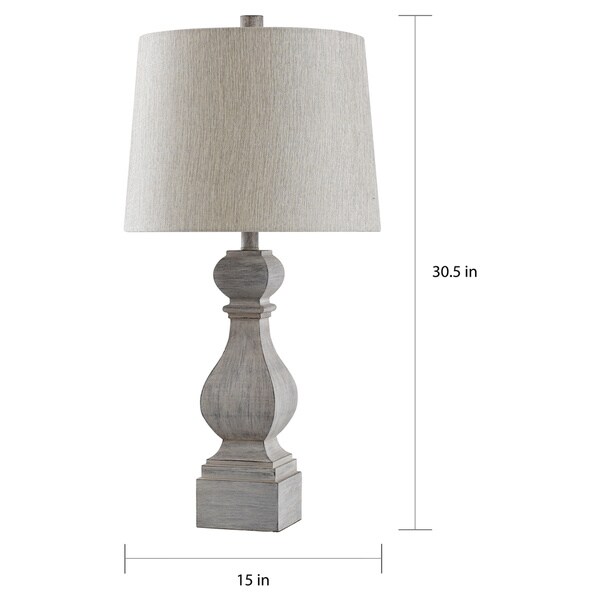 gray table lamp