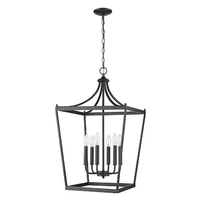Kennedy 6-light Matte Black Chandelier
