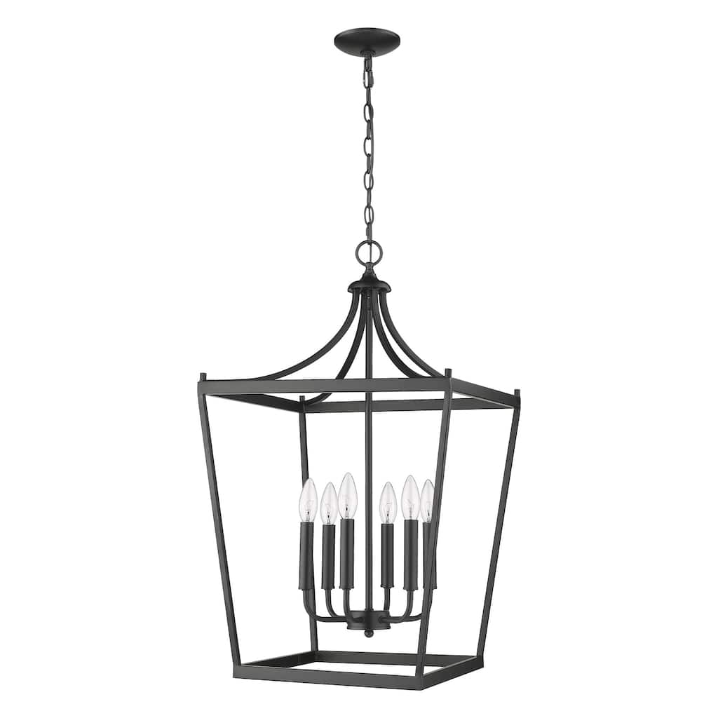 Kennedy 6-light Matte Black Chandelier