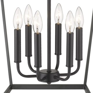 Kennedy 6-light Matte Black Chandelier - Chandeliers For Bedrooms by Overstock.com