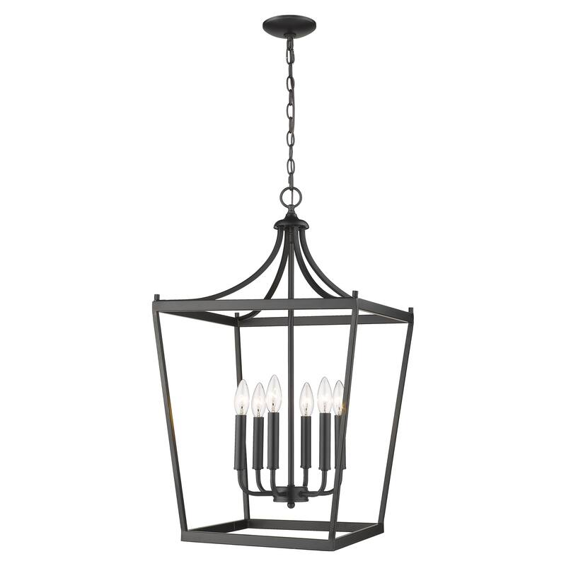 Kennedy 6-light Matte Black Chandelier