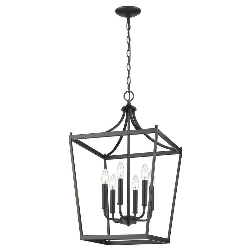 Kennedy 6-light Matte Black Chandelier
