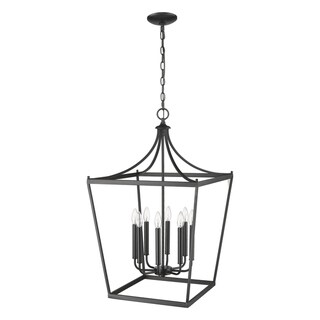Kennedy 8-light Matte Black Chandelier - Chandeliers For Bedrooms by Overstock.com