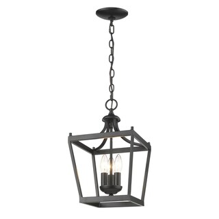Kennedy 3-light Matte Black Chandelier - Chandeliers For Bedrooms by Overstock.com