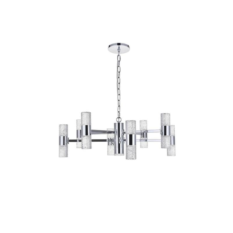 Vega 17 light Chrome LED Pendant
