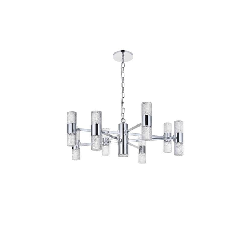Vega 17 light Chrome LED Pendant