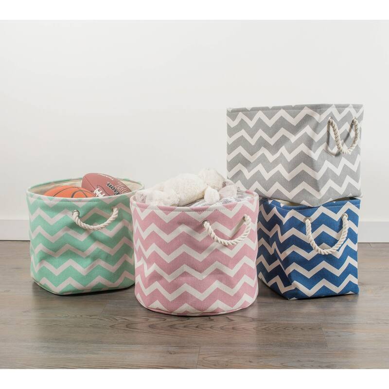 DII Chevron Decorative Storage Bin