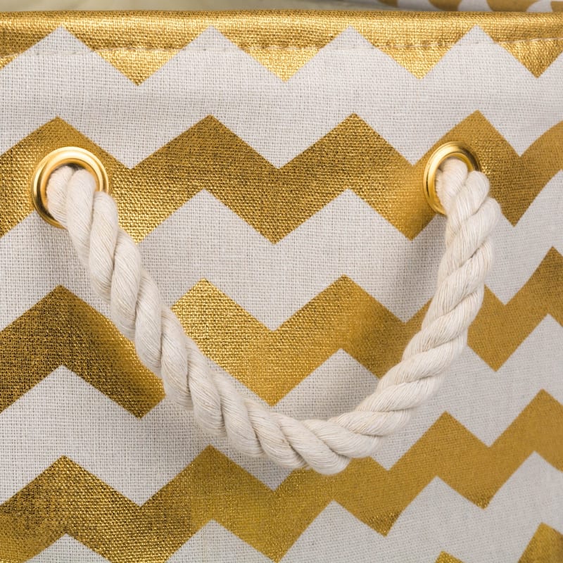 DII Chevron Decorative Storage Bin