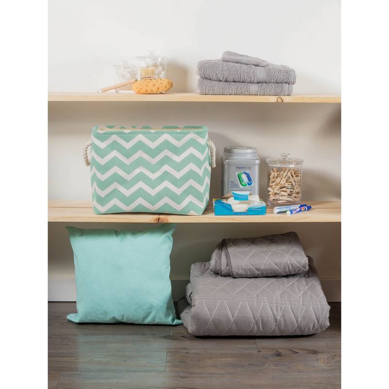 DII Chevron Decorative Storage Bin