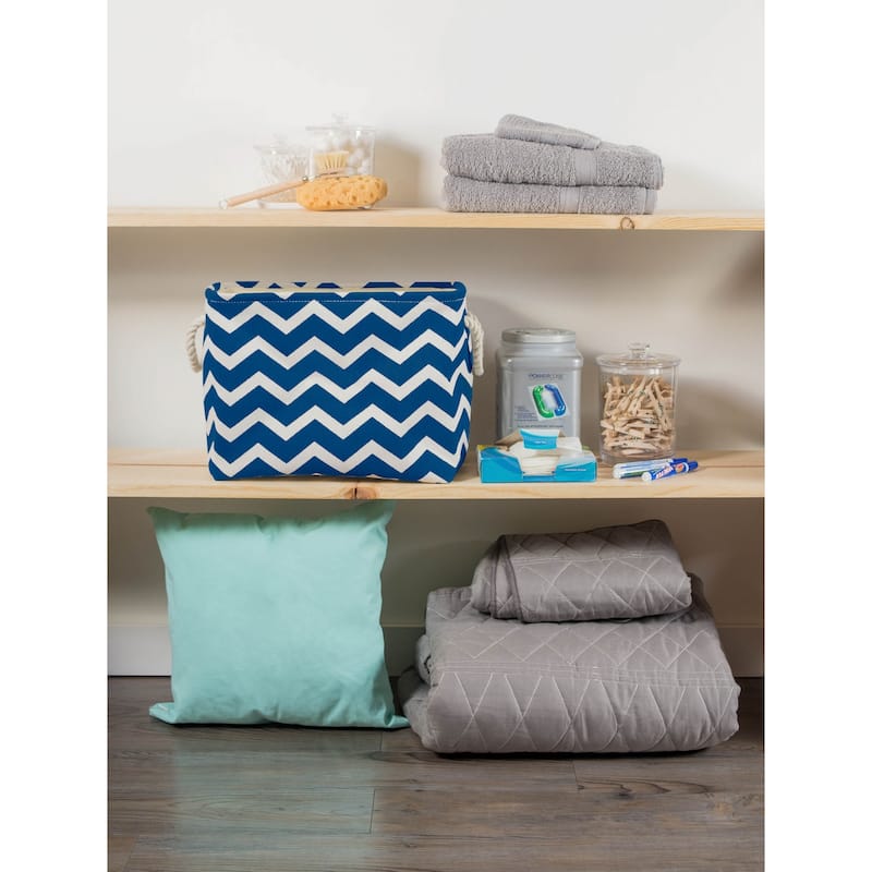 DII Chevron Decorative Storage Bin