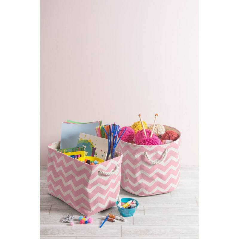 DII Chevron Decorative Storage Bin
