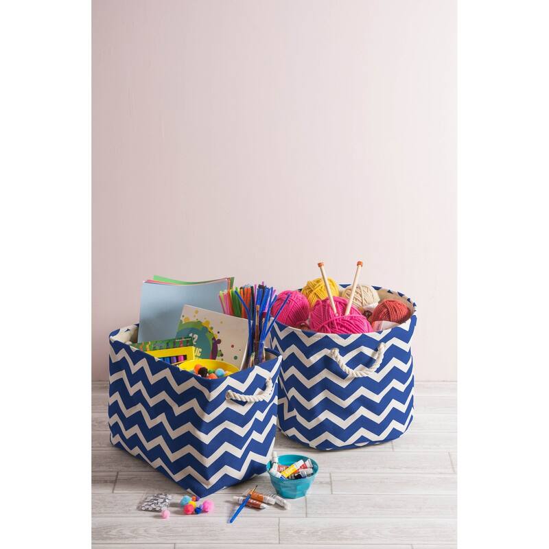 DII Chevron Decorative Storage Bin