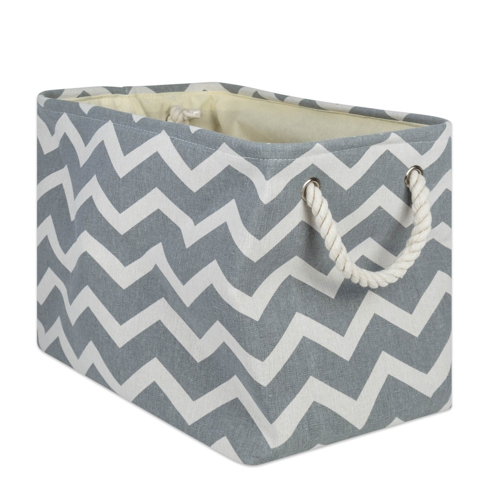 DII Chevron Decorative Storage Bin