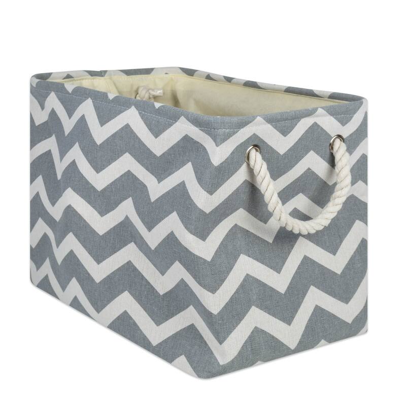 DII Chevron Decorative Storage Bin