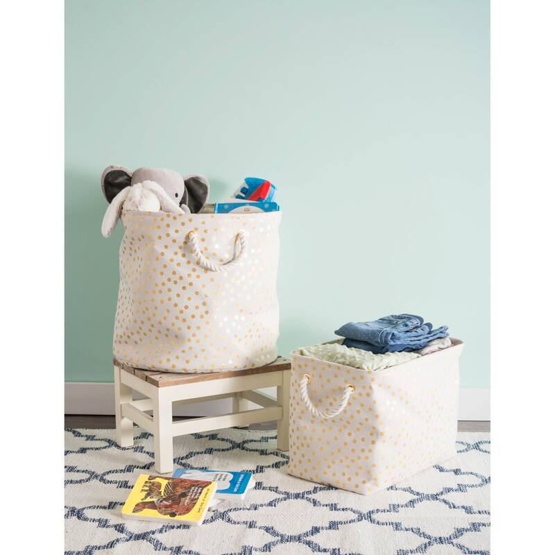 DII Golden Patterned Decorative Storage Bin
