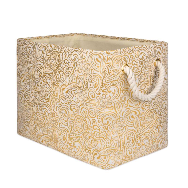 DII Golden Patterned Decorative Storage Bin