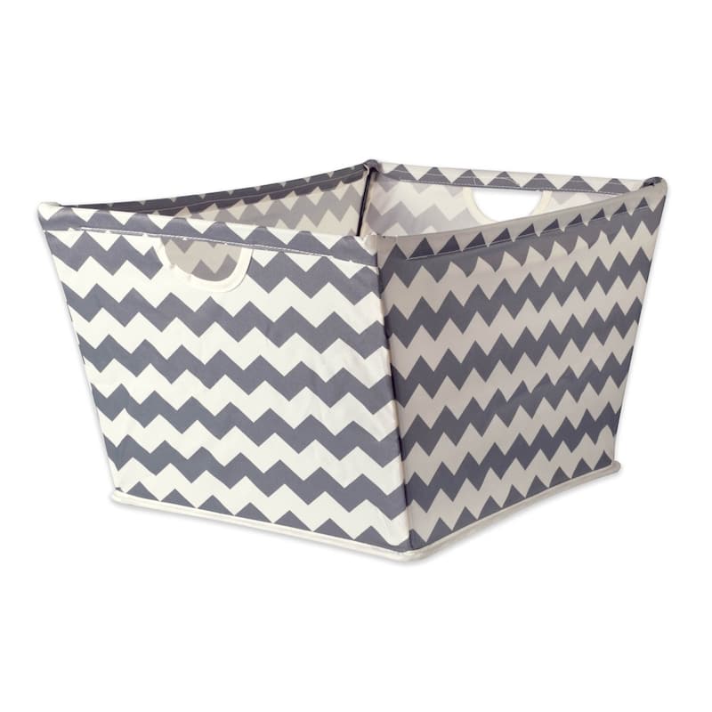 DII Chevron Decorative Storage Trapezoid - Medium - Gray