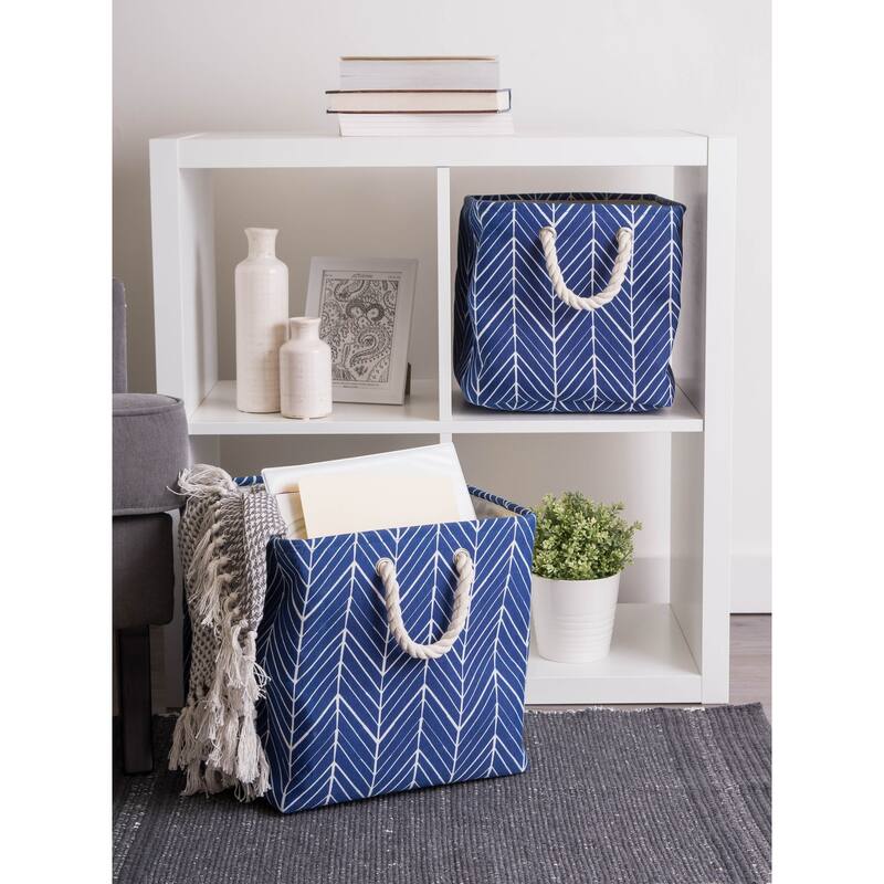 DII Herringbone Decorative Storage Cube