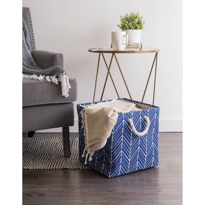 DII Herringbone Decorative Storage Cube