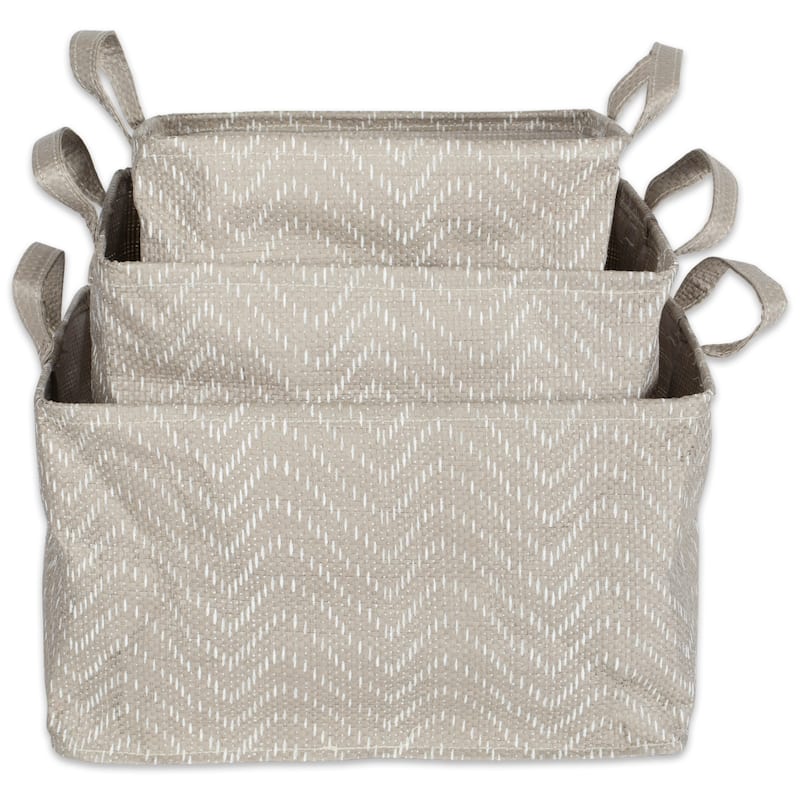 DII Assorted Coated Tribal Chevron Laundry Bins (Set of 3)