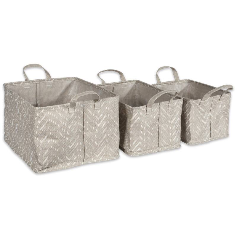 DII Assorted Coated Tribal Chevron Laundry Bins (Set of 3)