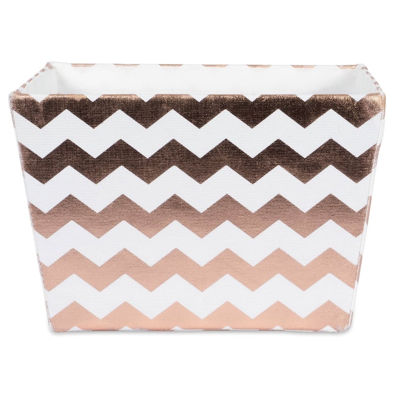 DII Hardsided Chevron Decorative Storage Trapezoid