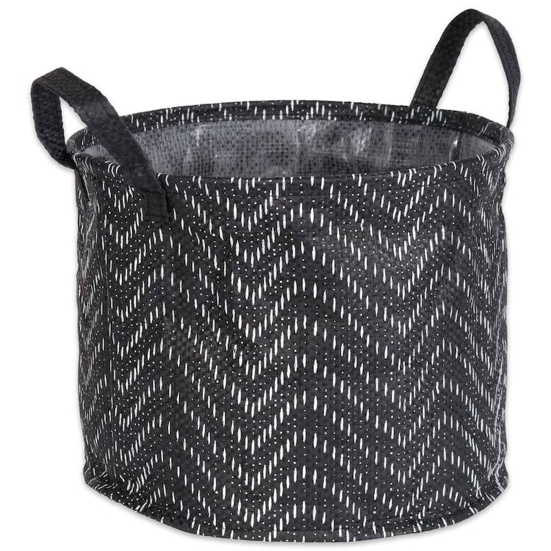 DII Round Coated Tribal Chevron Laundry Bins (Set of 2)