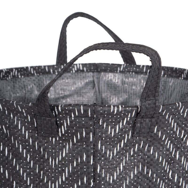 DII Round Coated Tribal Chevron Laundry Bins (Set of 2)