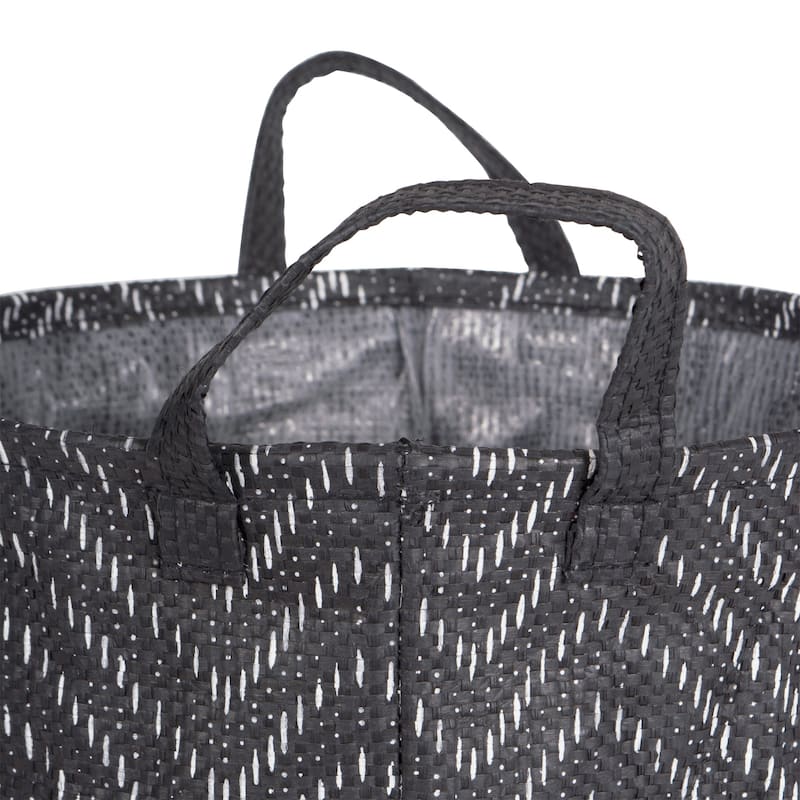DII Assorted Round Coated Tribal Chevron Laundry Bins (Set of 3)