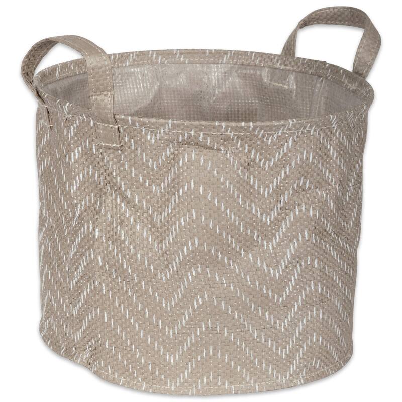 DII Assorted Round Coated Tribal Chevron Laundry Bins (Set of 3)
