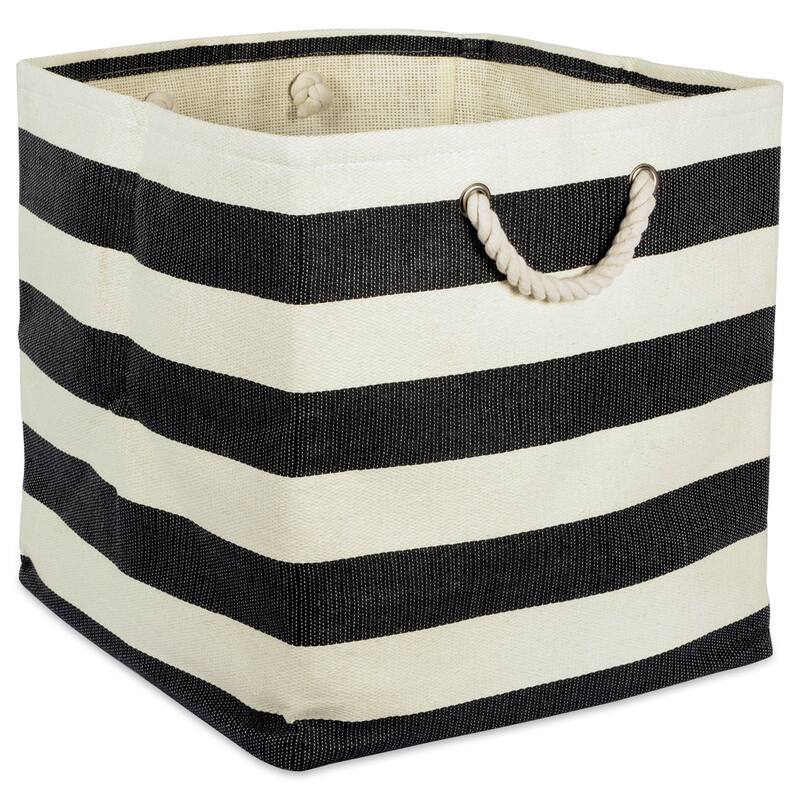 DII Striped Decorative Storage Cube