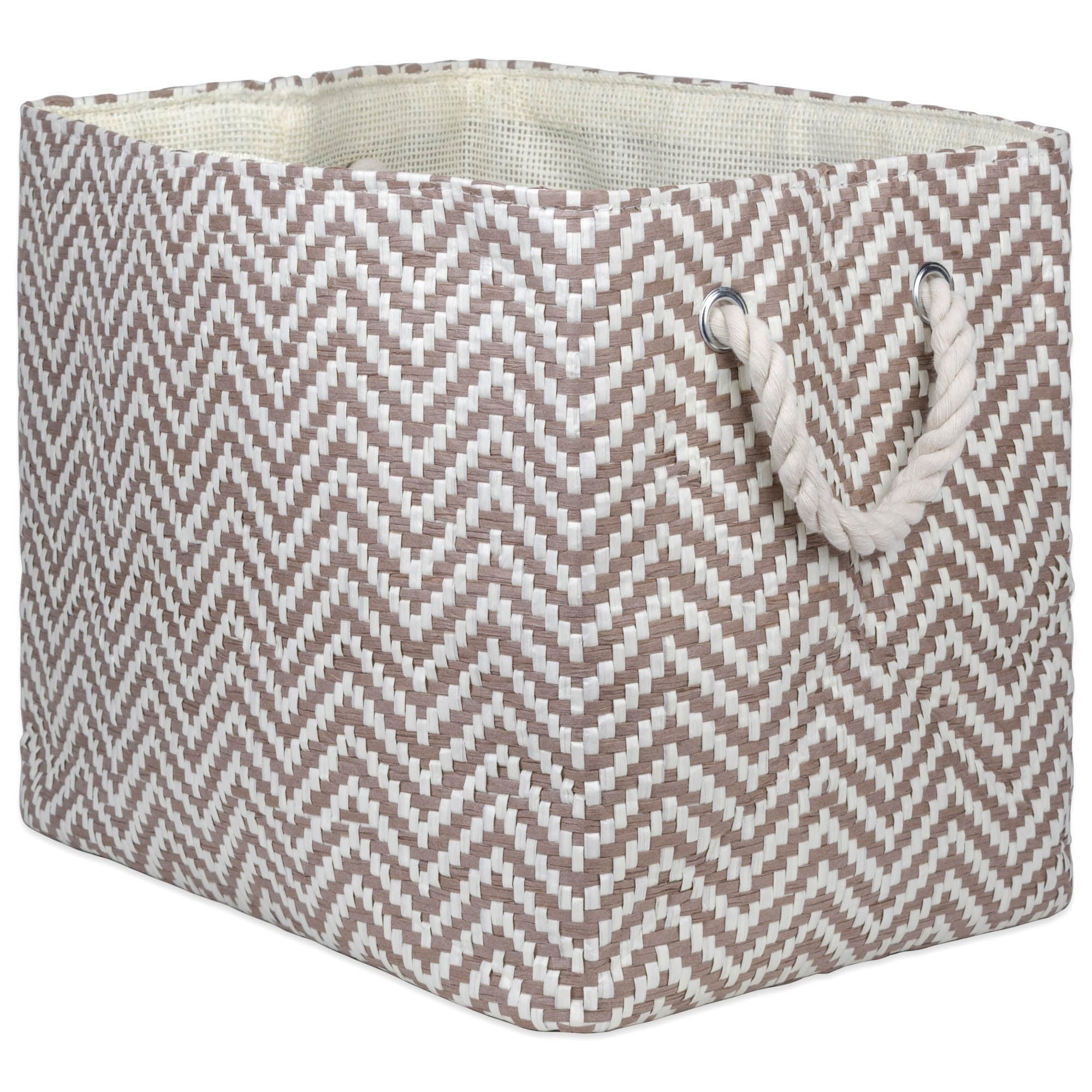 Dii Chevron Decorative Storage Bin On Sale Overstock 27704998