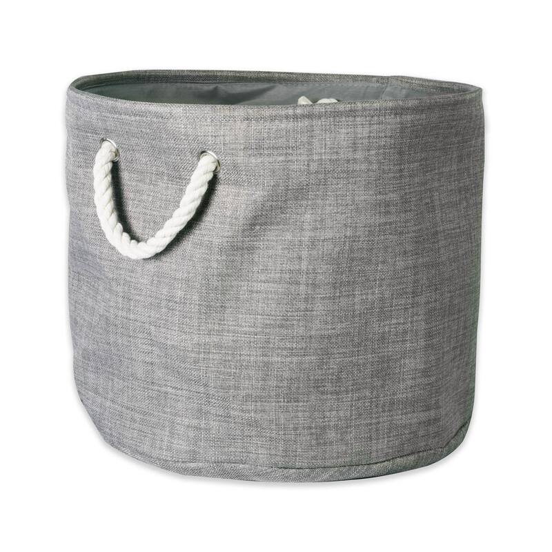 DII Round Variegated Decorative Storage Bin - Small - Gray
