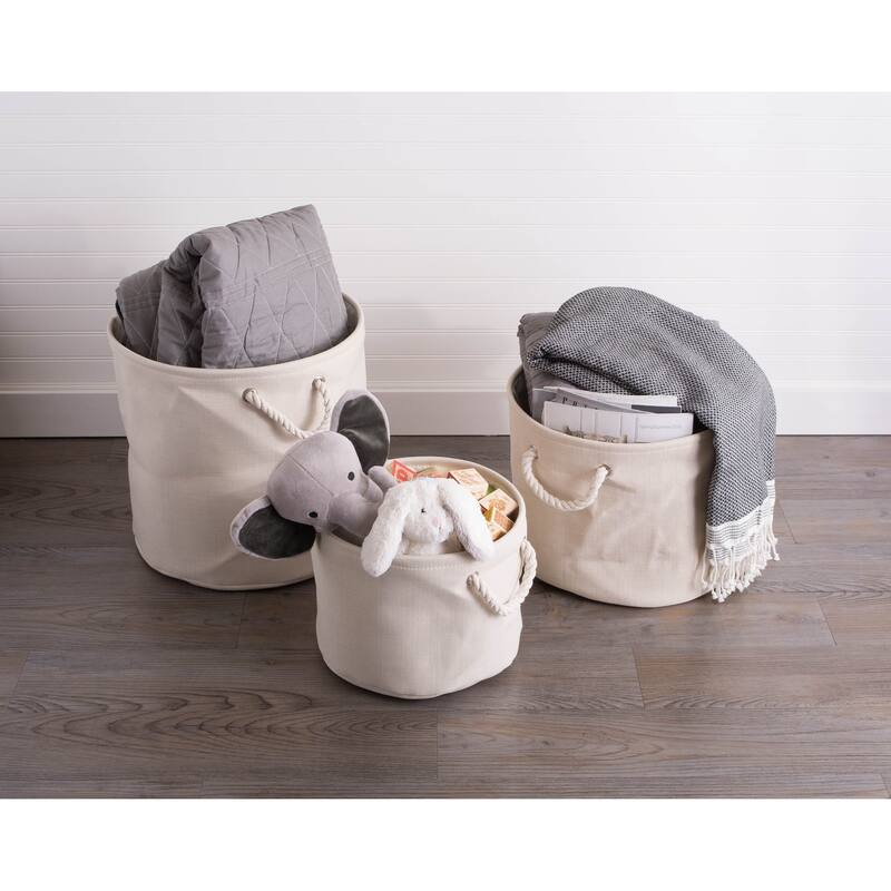 DII Round Variegated Decorative Storage Bin