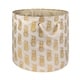 preview thumbnail 8 of 16, DII Round Golden Patterned Decorative Storage Bin Large - Pineapple