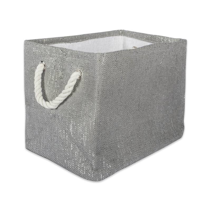 DII Lurex Decorative Storage Bin - Small - Gray/Silver