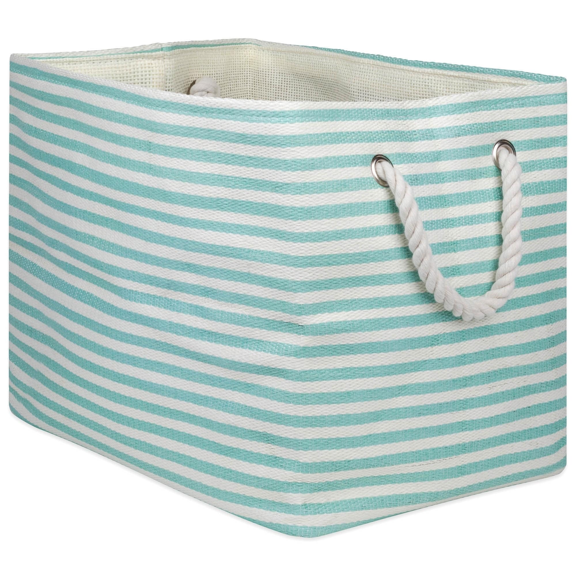 DII Pinstripe Decorative Storage Bin